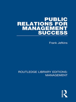 cover image of Public Relations for Management Success